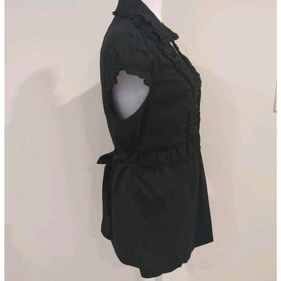 Y2K Vintage G by Guess Black Babydoll Blouse Gothic Whimsigoth Dark Romantic - Picture 8 of 15